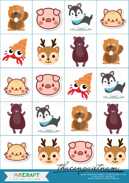 Sticker con thú mẫu 11